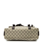 Gucci Medium Buckle Messenger Dark Brown Beige Supreme Canvas