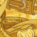 Hermes Scarf Light Blue Beige Orange Silk — view 4