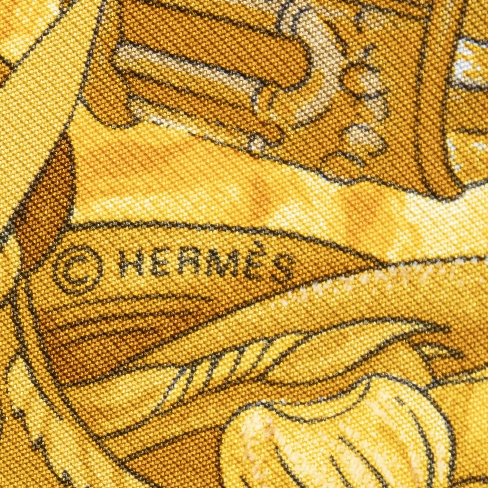 Hermes Scarf Light Blue Beige Orange Silk — view 4