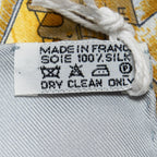 Hermes Scarf Light Blue Beige Orange Silk — view 5