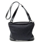 Gucci Large Square Zip Messenger Black Diamante Canvas — view 5