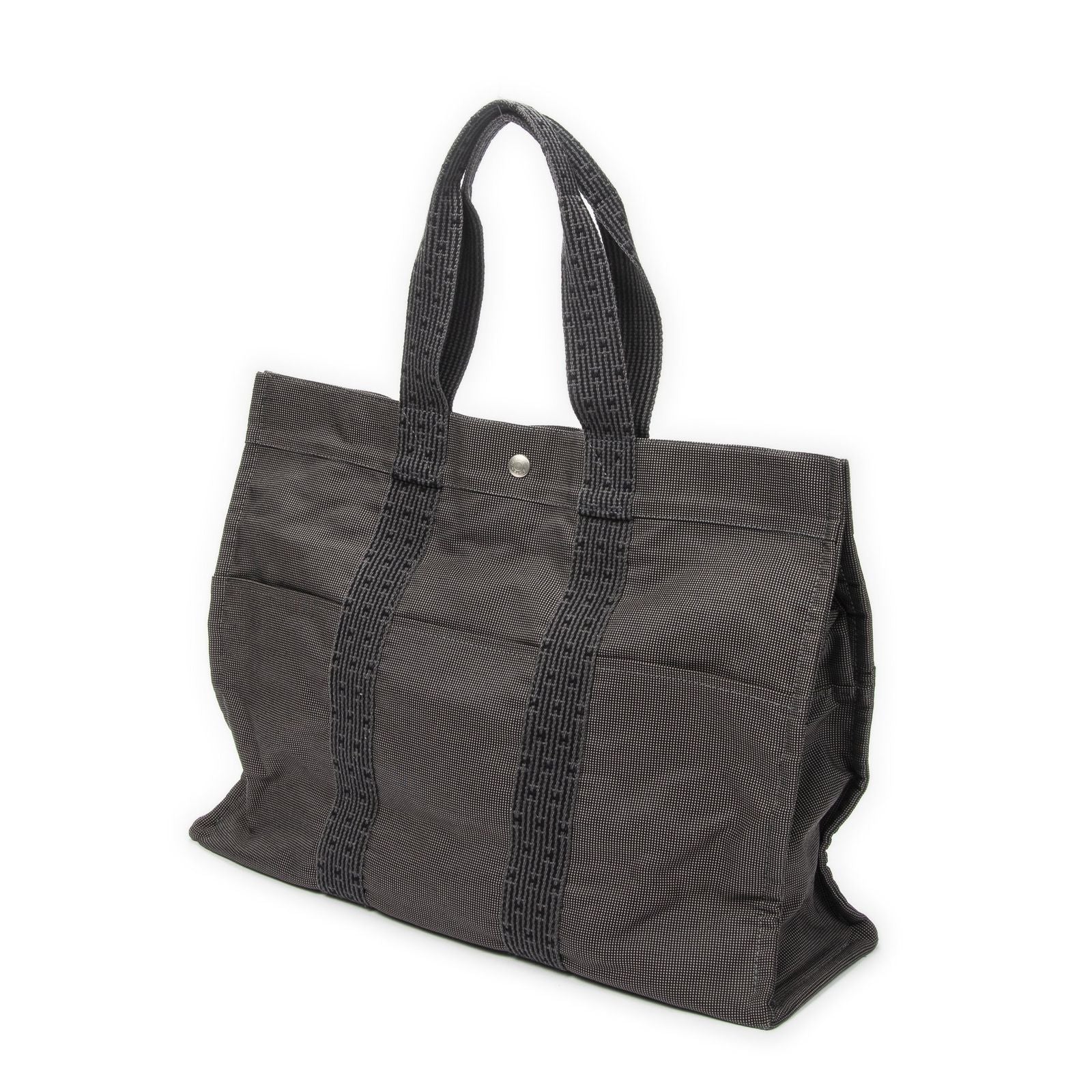 Hermes Her Line Tote Gray Canvas — view 2