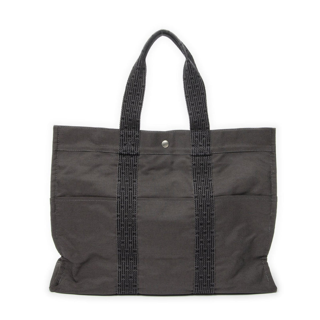 Hermes Her Line Tote Gray Canvas
