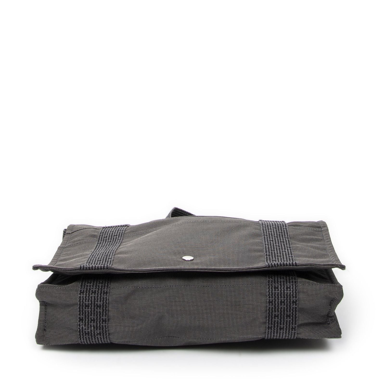 Hermes Herline Besace Gray Canvas Shoulder — view 6
