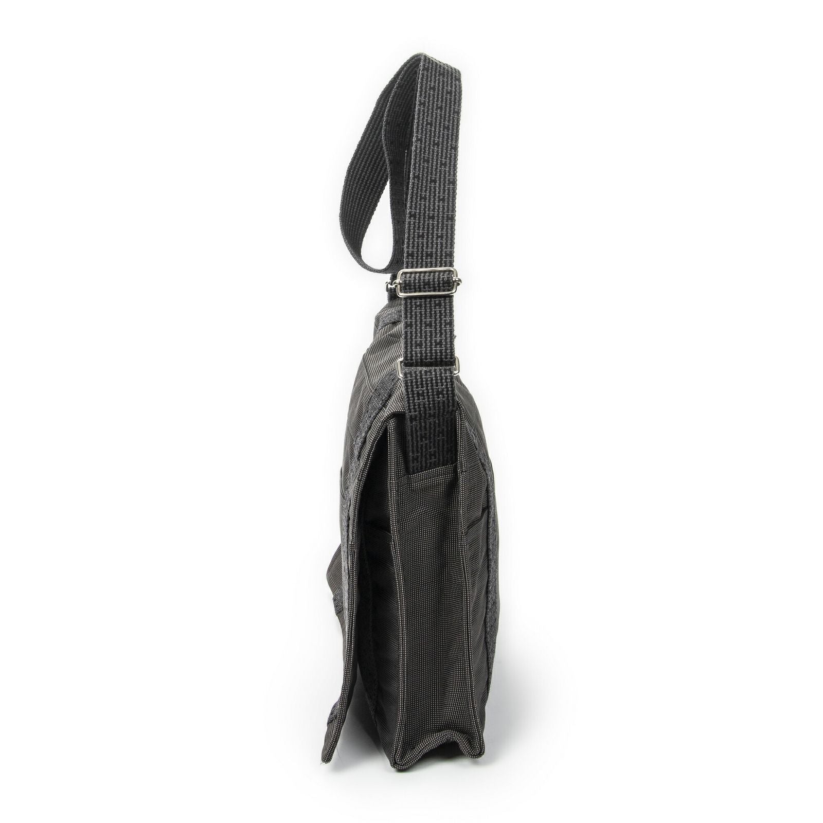 Hermes Herline Besace Gray Canvas Shoulder — view 3