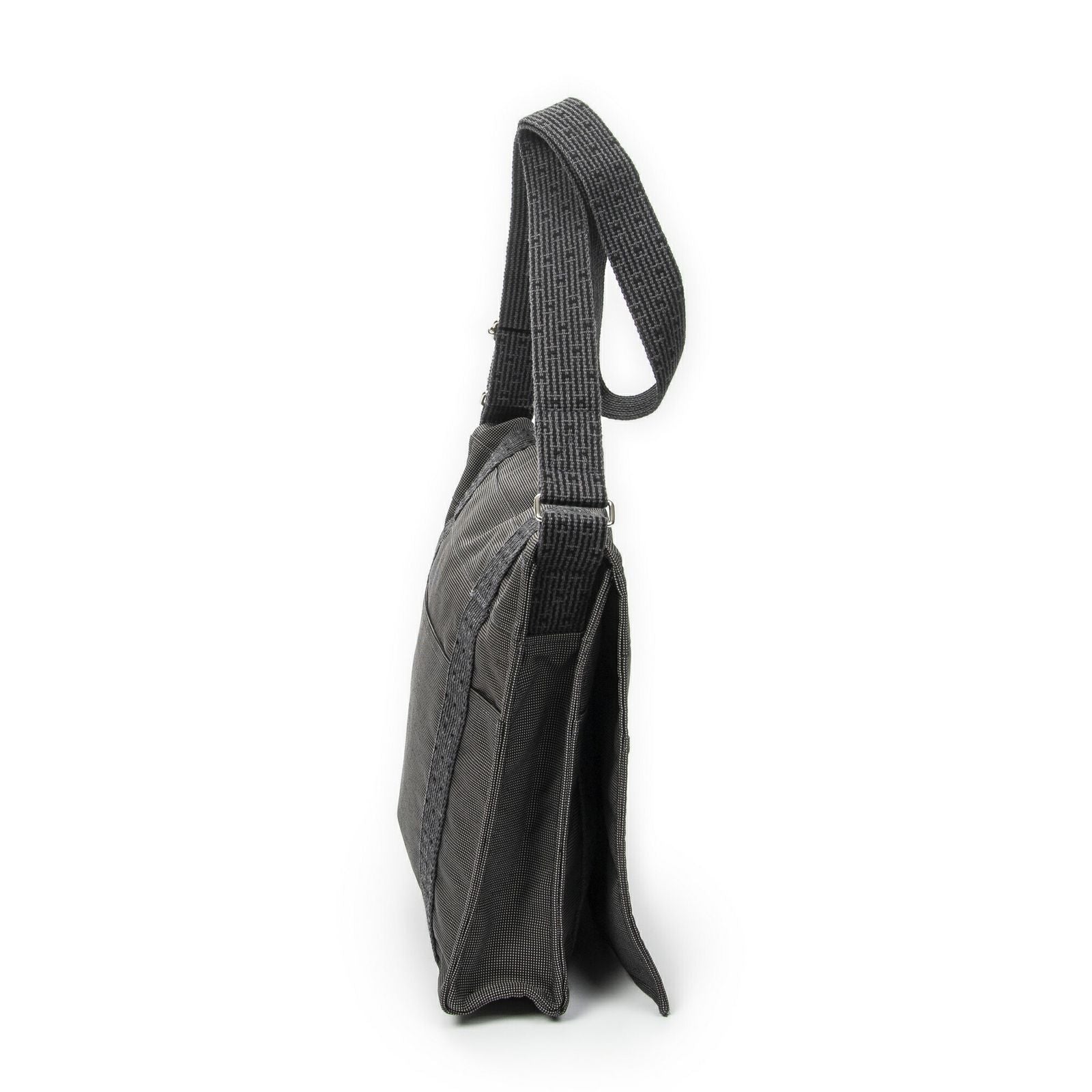 Hermes Herline Besace Gray Canvas Shoulder — view 4