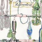 Hermes Scarf Light Pink Ivory Green Silk — view 3