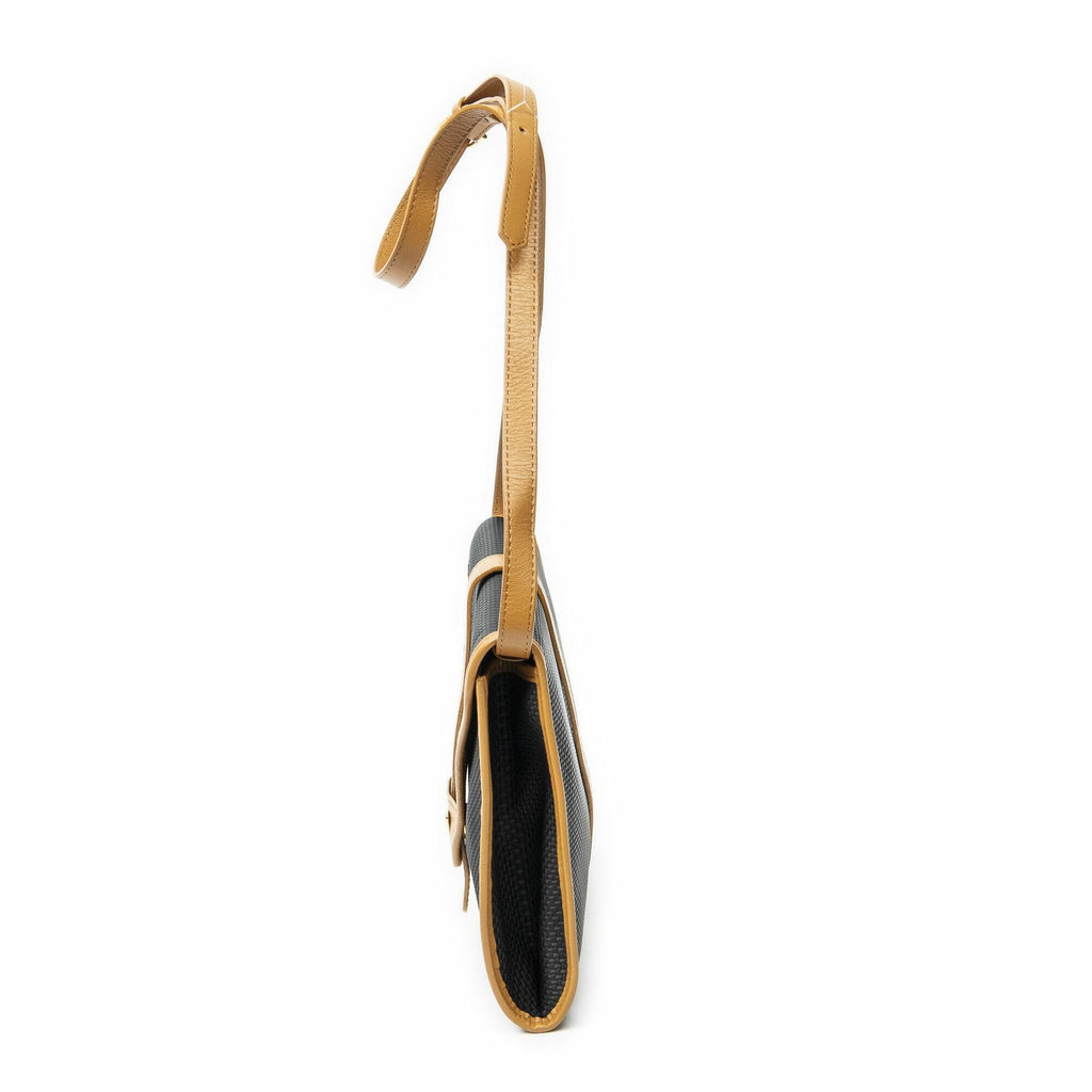 Saint Laurent Vintage Flap Crossbody Black Brown Van Gogh Canvas — view 3