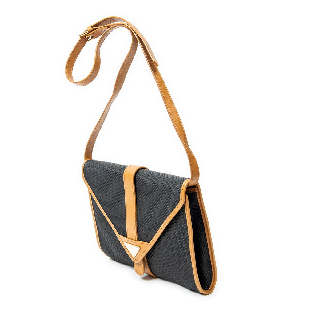 Saint Laurent Vintage Flap Crossbody Black Brown Van Gogh Canvas — view 2