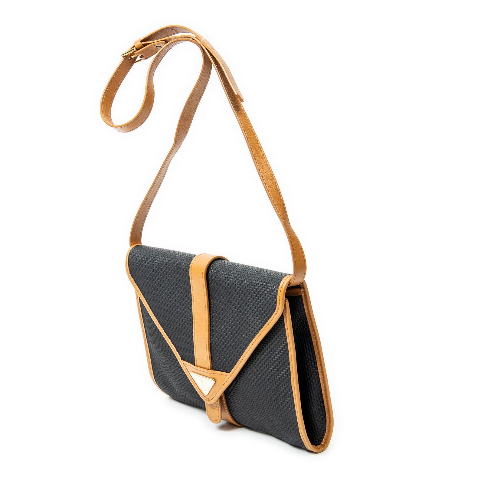 Saint Laurent Vintage Flap Crossbody Black Brown Van Gogh Canvas — view 2