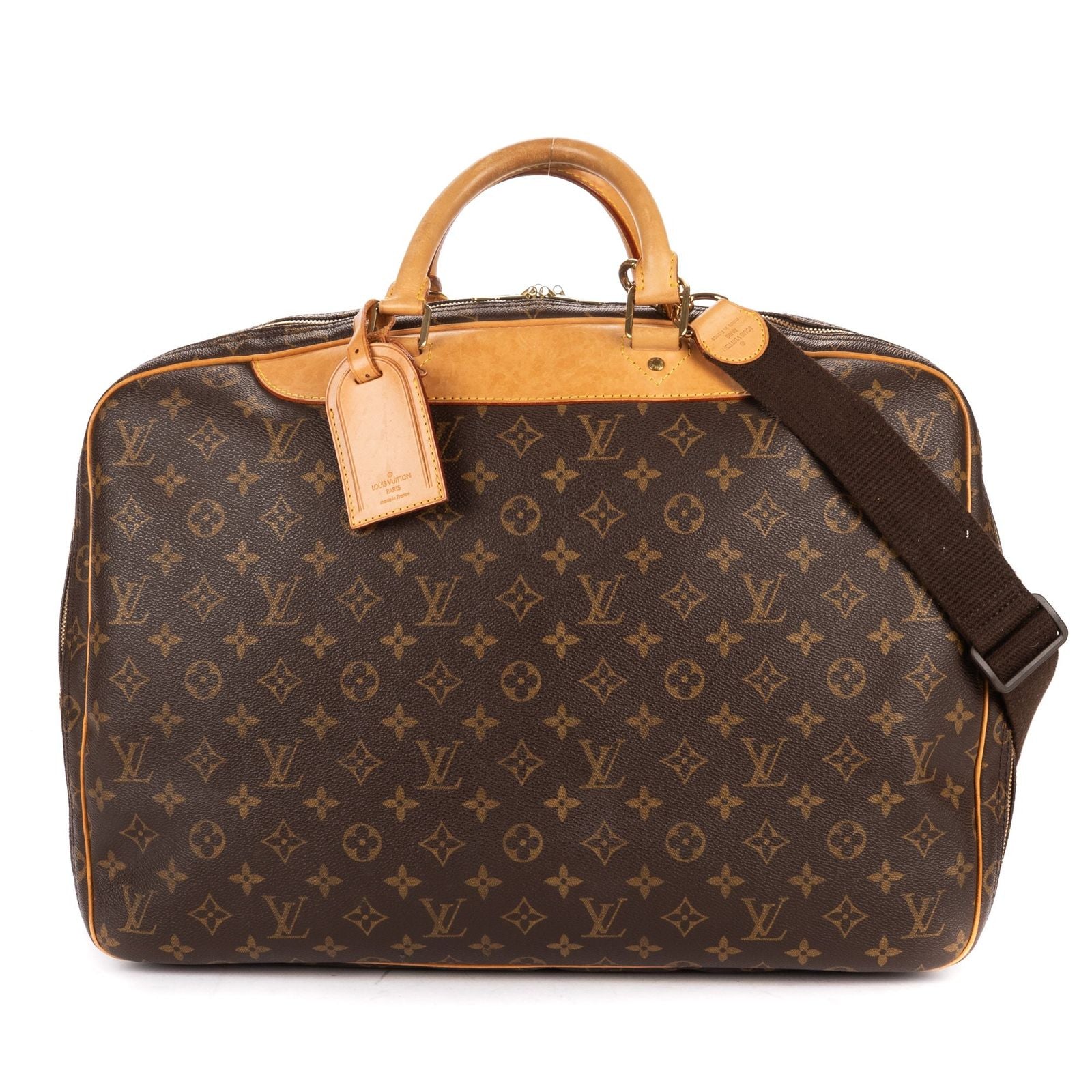 Louis Vuitton Aliz? Boston Brown Monogram Canvas Handbag