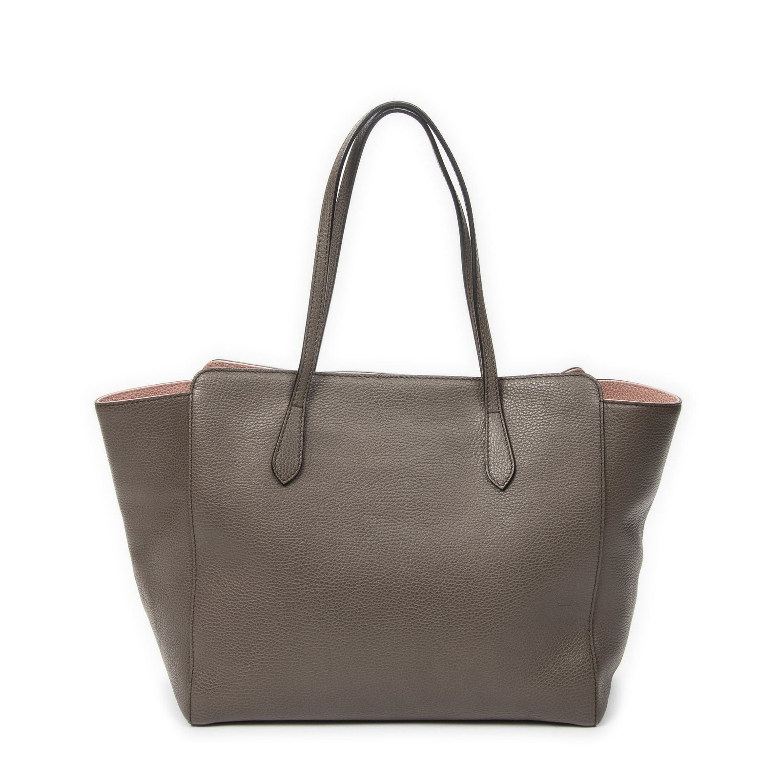Gucci Swing Tote Taupe Pink Grain Calf Skin Leather — view 5