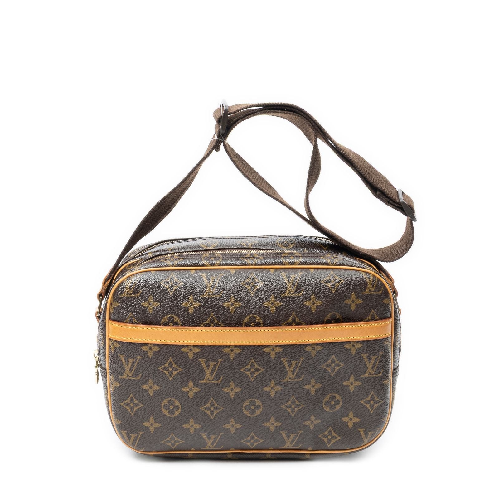 Louis Vuitton Reporter Brown Monogram Canvas Shoulder