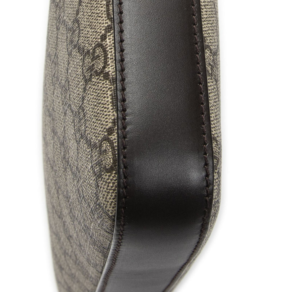Gucci Square Zip Messenger Beige Dark Brown Supreme Canvas — view 8