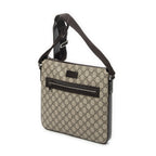 Gucci Square Zip Messenger Beige Dark Brown Supreme Canvas — view 2