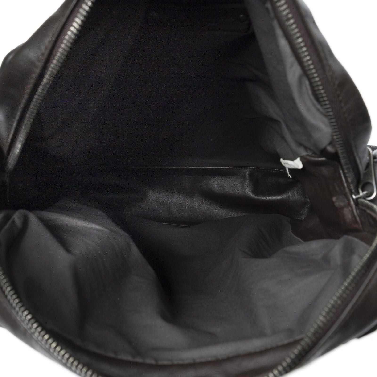 Bottega Veneta Front Pocket Messenger Bag Dark Brown Trim Intrecciato Leather — view 9