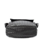 Bottega Veneta Front Pocket Messenger Bag Dark Brown Trim Intrecciato Leather — view 6