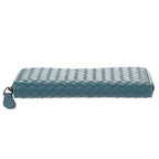 Bottega Venetaclassic Continental Wallet Blue Intrecciato Leather — view 6