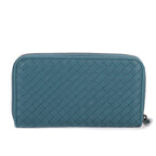 Bottega Venetaclassic Continental Wallet Blue Intrecciato Leather — view 5