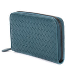 Bottega Venetaclassic Continental Wallet Blue Intrecciato Leather — view 2