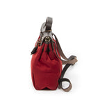 Hermes Herbag a Dos Red Orange Dark Brown Toile Officier Handbag — view 3