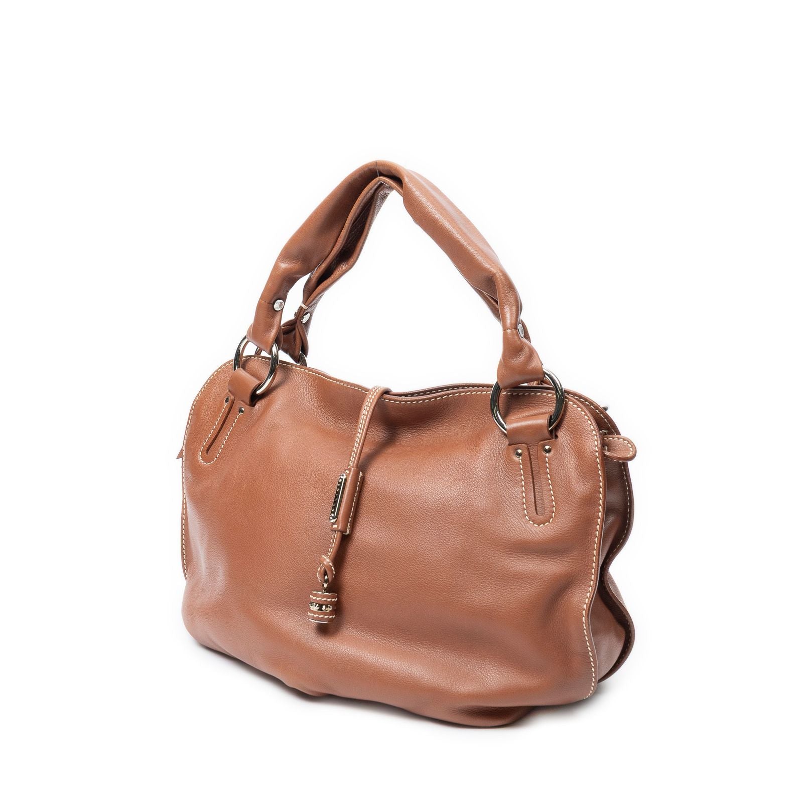 Celine Bittersweet Brown Gray Leather Shoulder — view 2