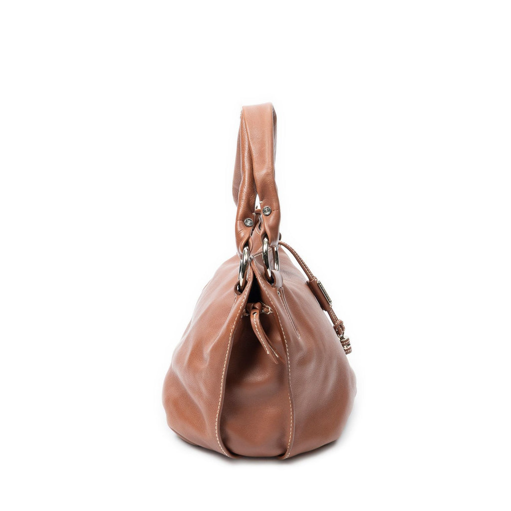 Celine Bittersweet Brown Gray Leather Shoulder — view 4