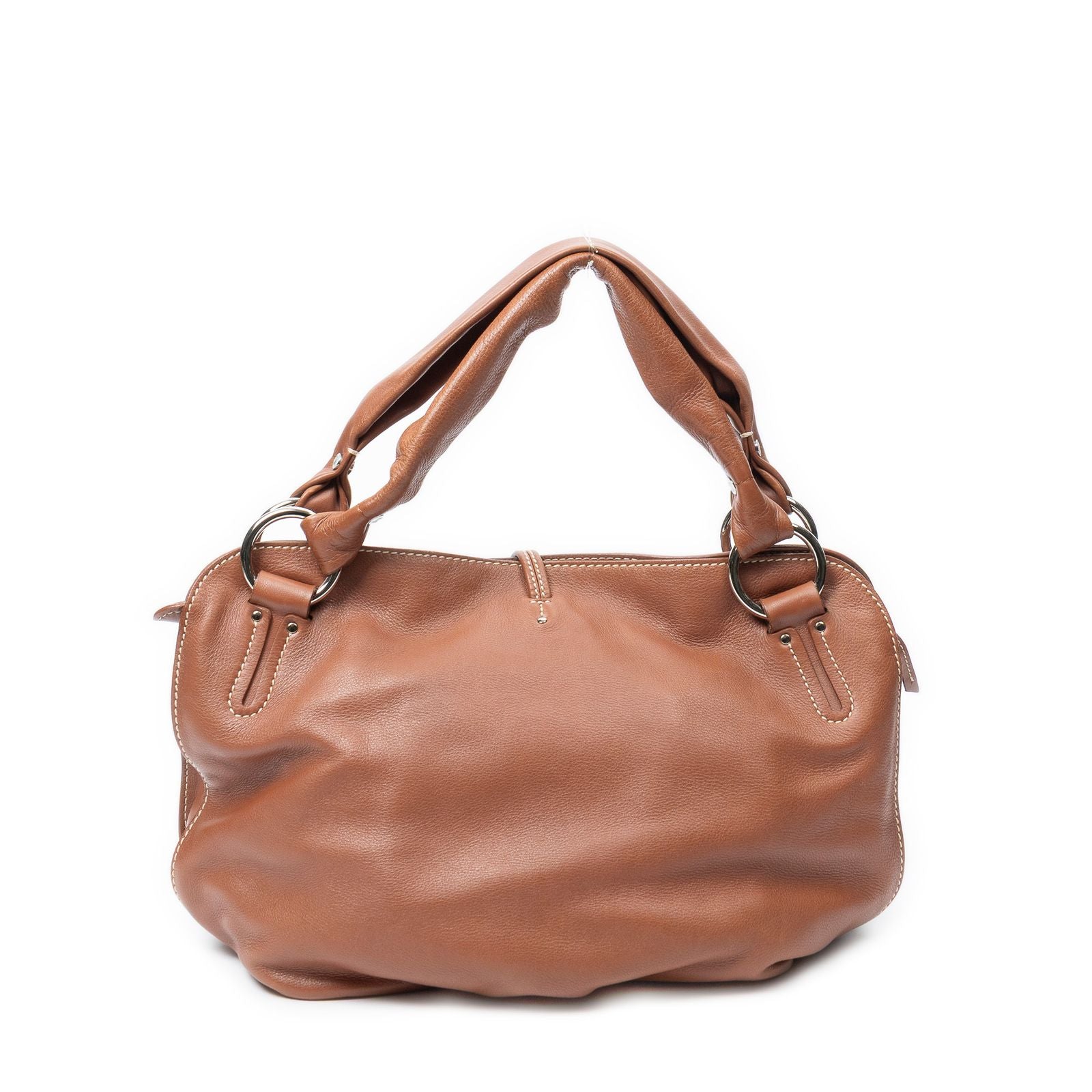 Celine Bittersweet Brown Gray Leather Shoulder — view 5