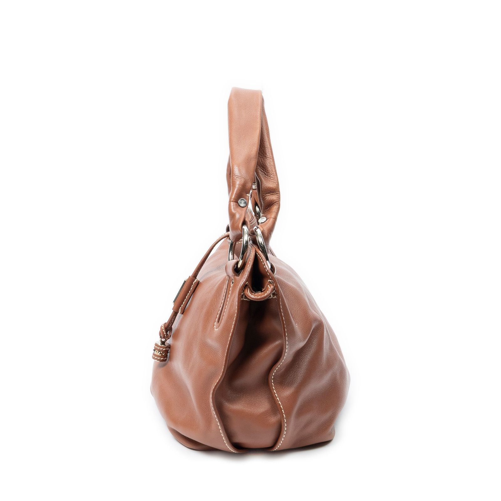 Celine Bittersweet Brown Gray Leather Shoulder — view 3