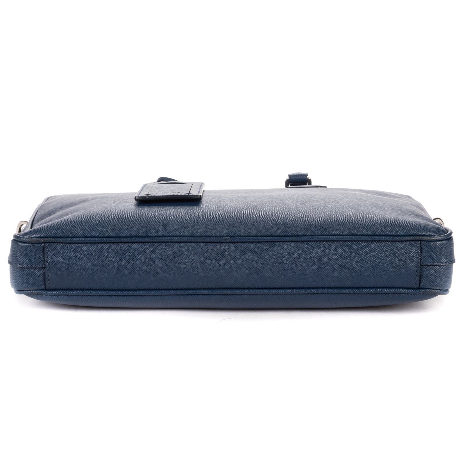 Prada Briefcase Blue Saffiano Leather
