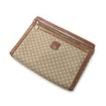 Celine Toiletries Pouch Beige Brown Macadam Canvas