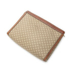 Celine Toiletries Pouch Beige Brown Macadam Canvas — view 2