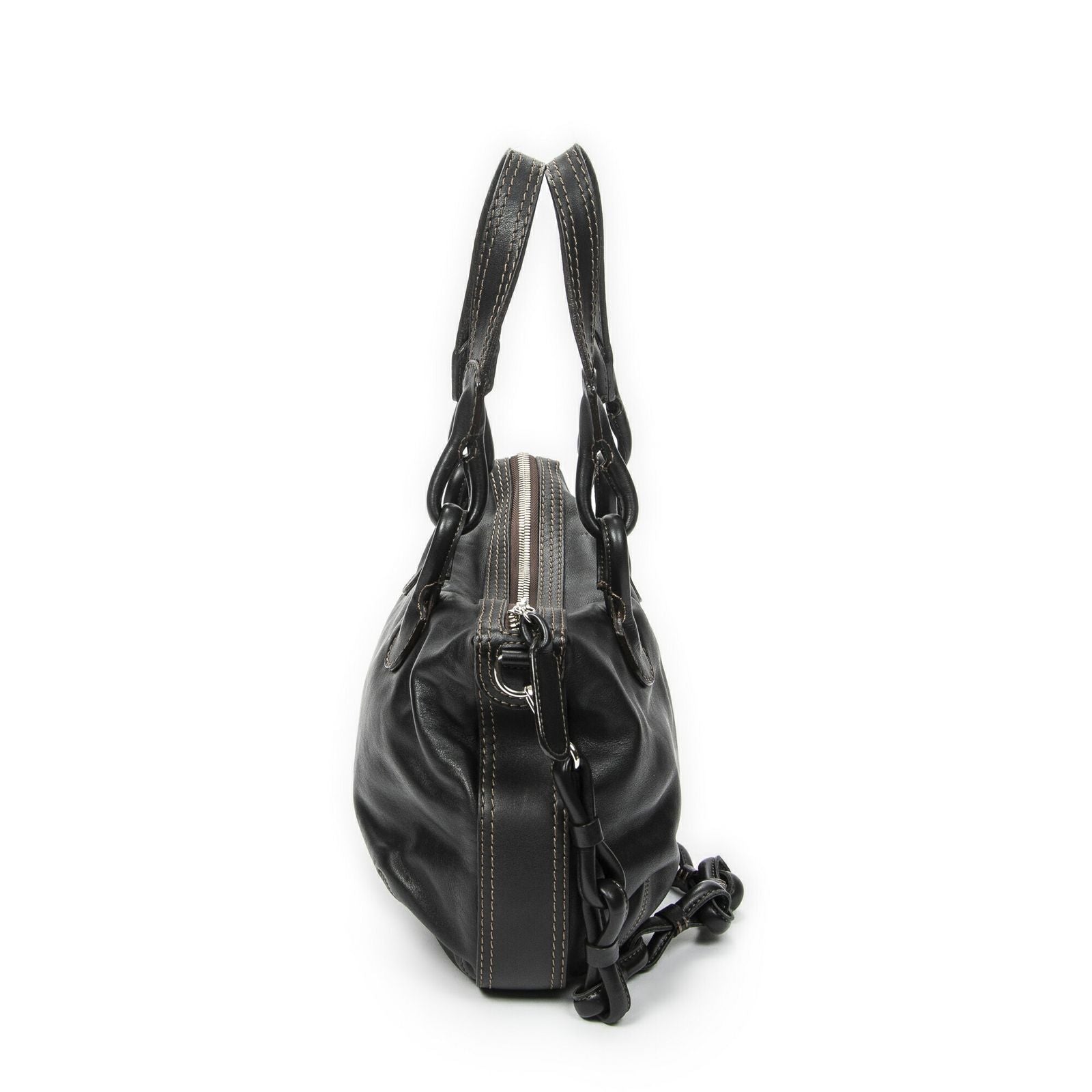 Loewefiesta Satchel Black Calfskin Leather — view 4