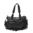 Loewefiesta Satchel Black Calfskin Leather