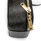Celine Triomphe Half Moon Case Shoulder Bag Brown Canvas — view 7