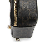 Celine Triomphe Half Moon Case Shoulder Bag Brown Canvas — view 8