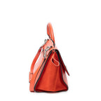 Celine Small Medium Swing Orange Grain Calf Skin Leather Shoulder — view 4