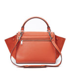 Celine Small Medium Swing Orange Grain Calf Skin Leather Shoulder — view 5