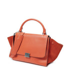 Celine Small Medium Swing Orange Grain Calf Skin Leather Shoulder — view 2