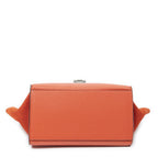 Celine Small Medium Swing Orange Grain Calf Skin Leather Shoulder — view 6