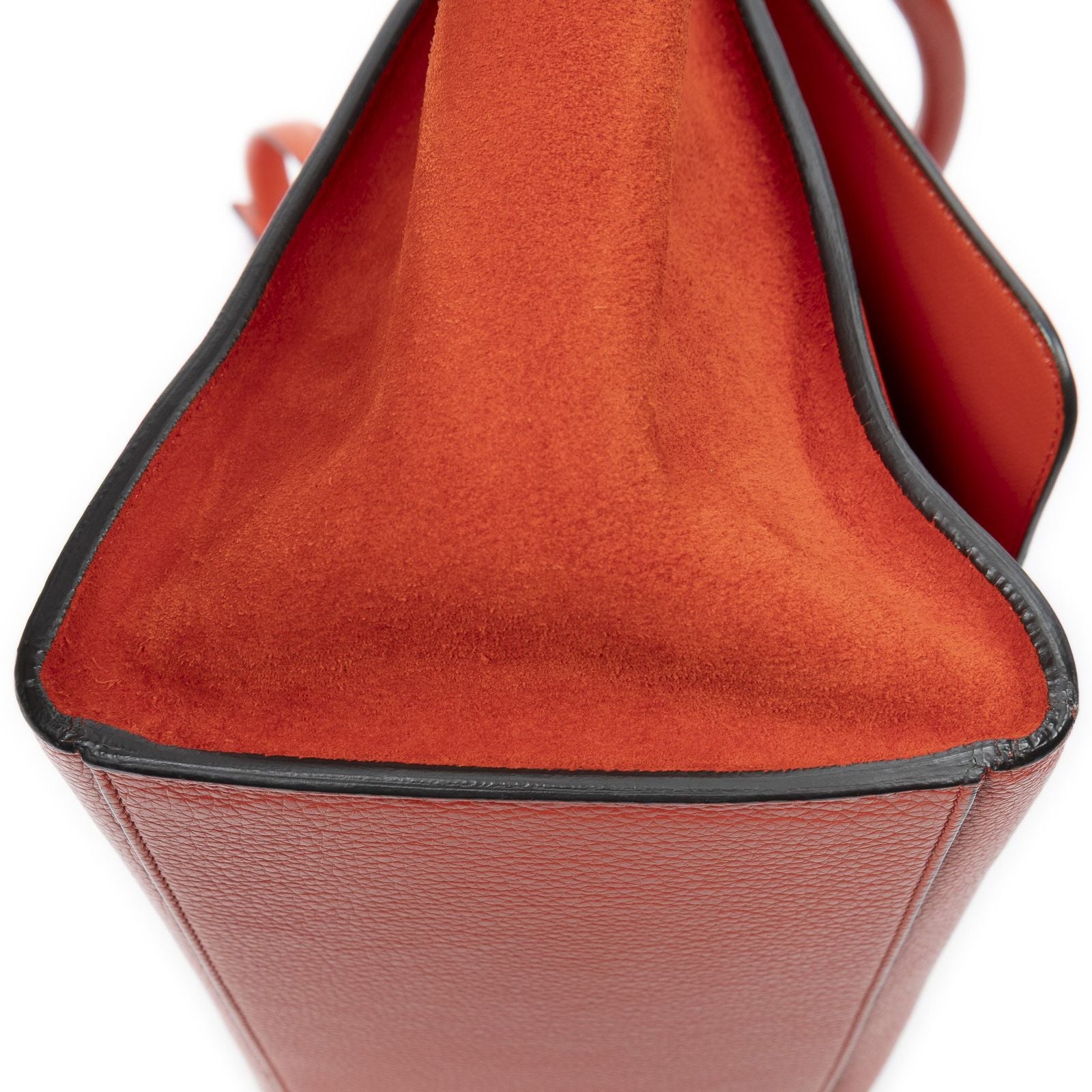 Celine Small Medium Swing Orange Grain Calf Skin Leather Shoulder — view 8