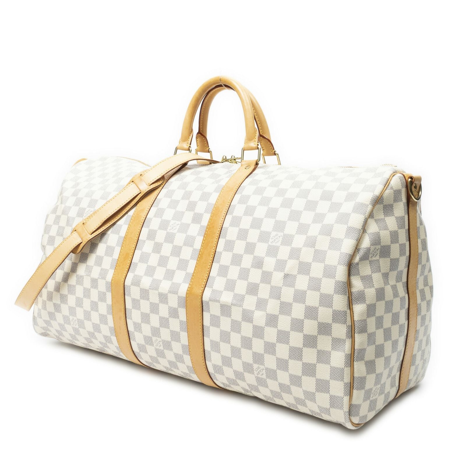 Louis Vuitton Keepall Bandouliere Ivory Damier Azur — view 2