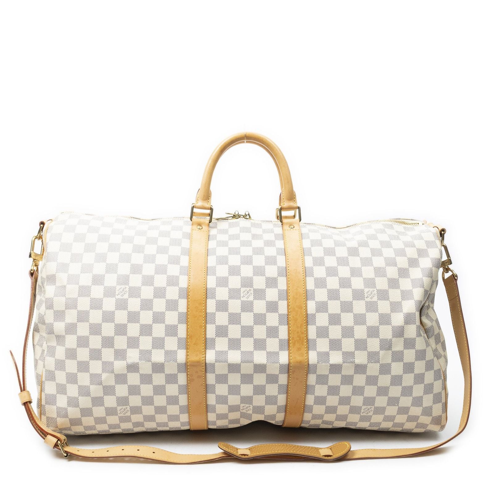Louis Vuitton Keepall Bandouliere Ivory Damier Azur — view 5