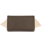 Celine Small Tricolor Trapeze Gray Yellow Beige Calfskin Leather Shoulder — view 6