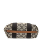 Celine Buckle Top Handle Tote Brown Beige Macadam Canvas — view 6