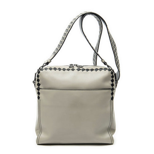 Bottega Veneta Square Zip Crossbody Top Smooth Calfskin