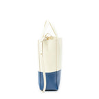 Celine Small Vertical Cabas Tote Ivory Blue Gray Leather — view 4