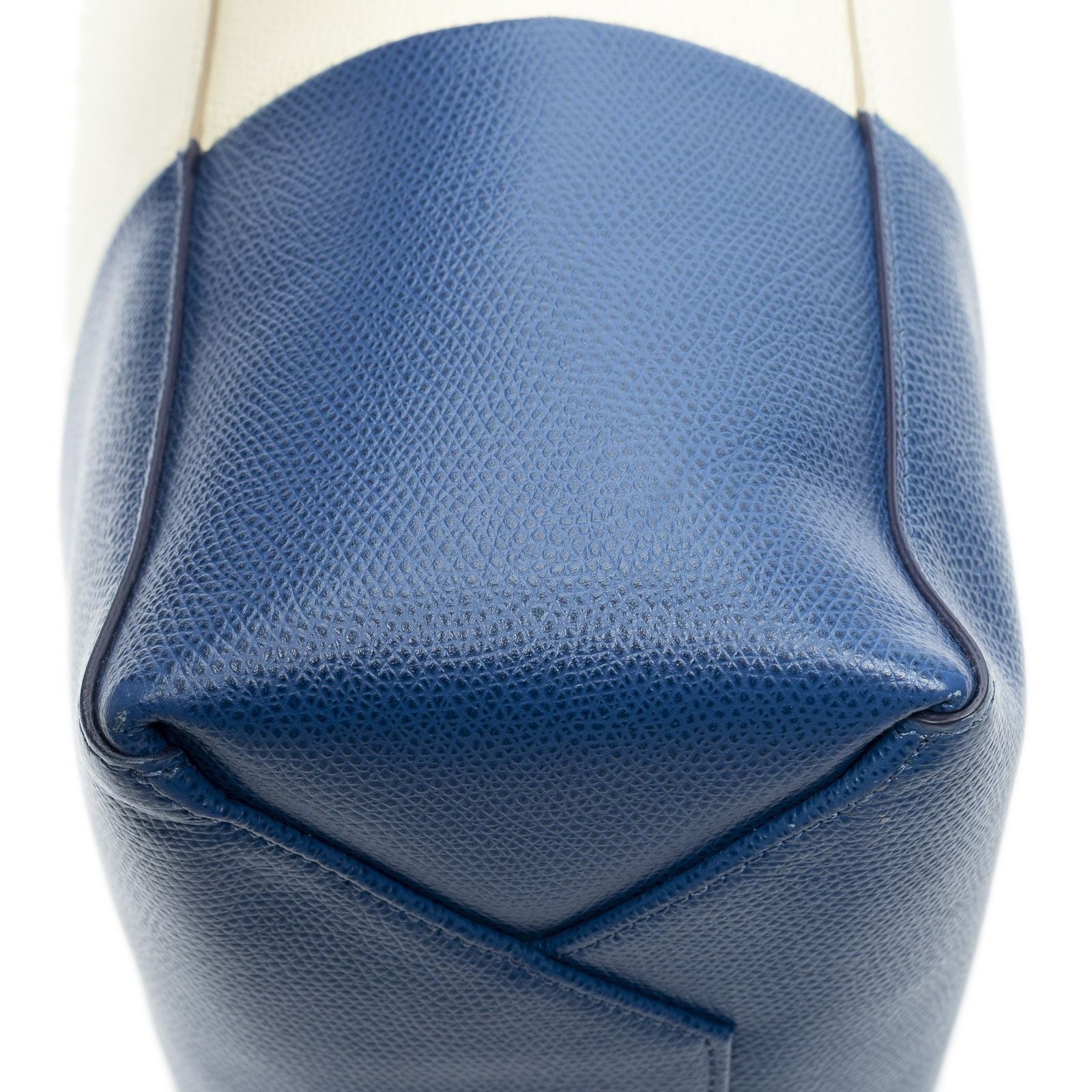 Celine Small Vertical Cabas Tote Ivory Blue Gray Leather — view 7