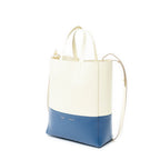 Celine Small Vertical Cabas Tote Ivory Blue Gray Leather — view 2