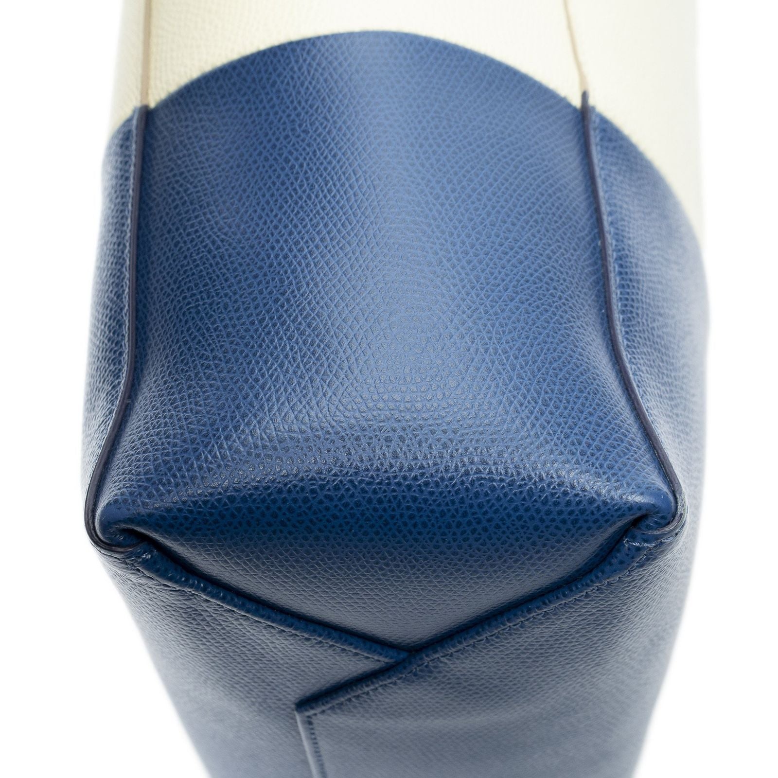 Celine Small Vertical Cabas Tote Ivory Blue Gray Leather — view 8